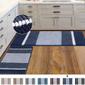 Extra Thick Striped Pattern Designed Chenille Bath Rugs